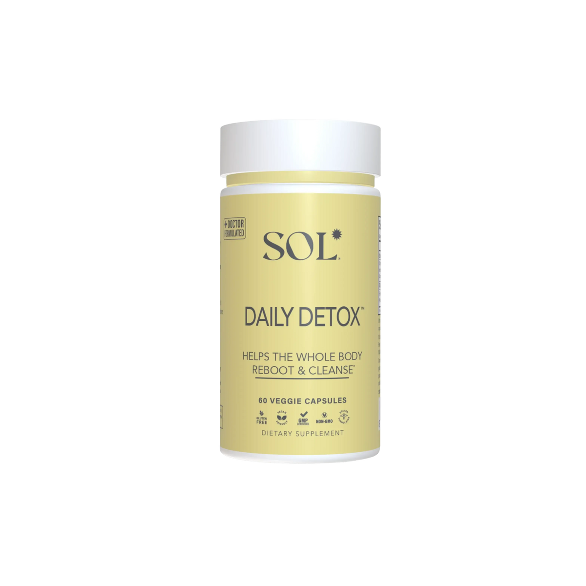 Daily Detox herbal supplement bottle - Detox collection - SOL Nutrition
