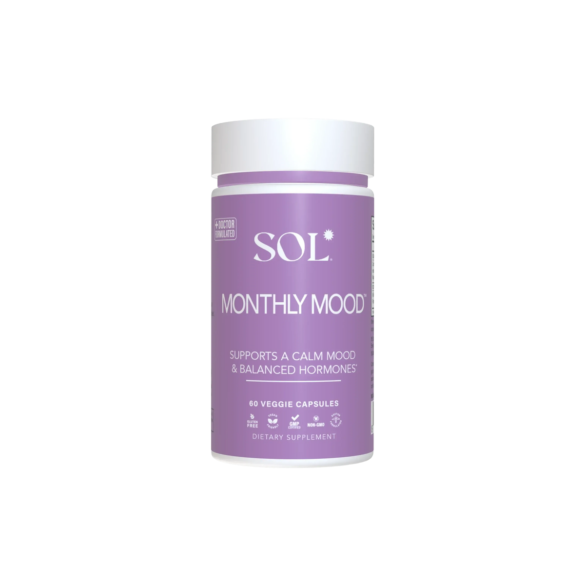 Monthly Mood women's wellness supplement bottle - Women's Health collection - SOL Nutrition