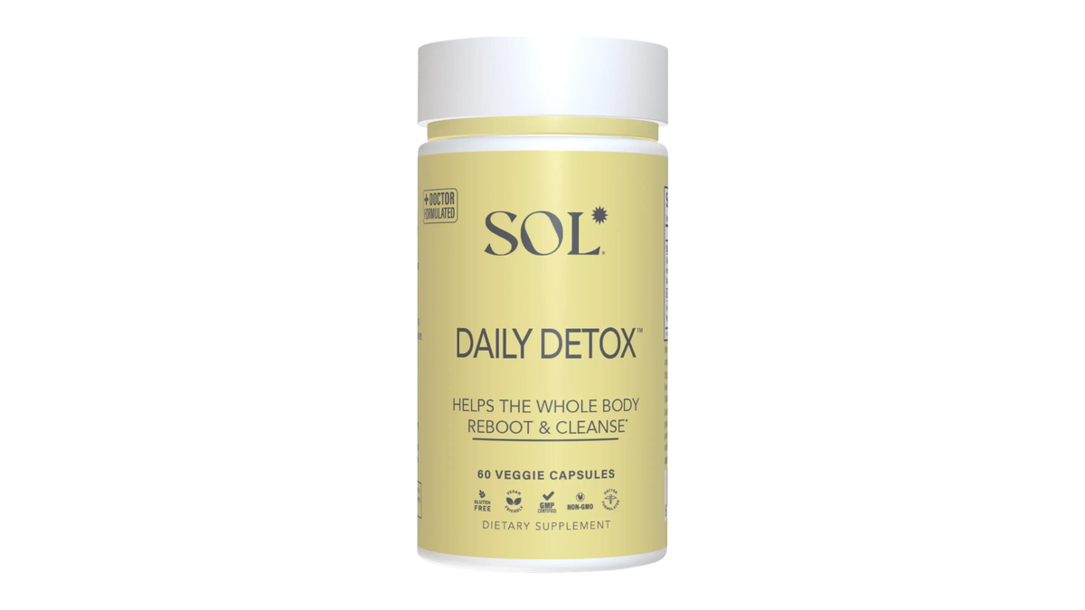 Daily Detox herbal supplement bottle - Detox collection - SOL Nutrition
