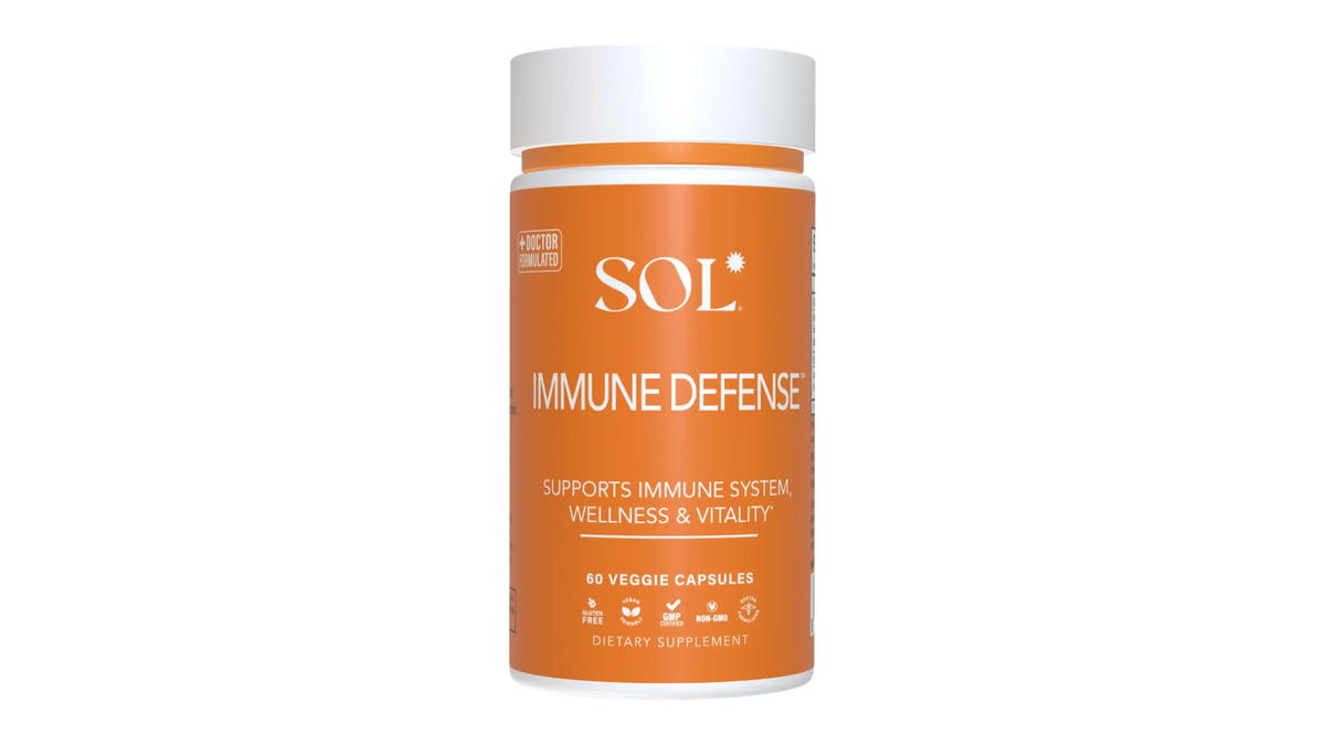Immune Defense immune support supplement bottle - Immunity & Allergies collection - SOL Nutrition