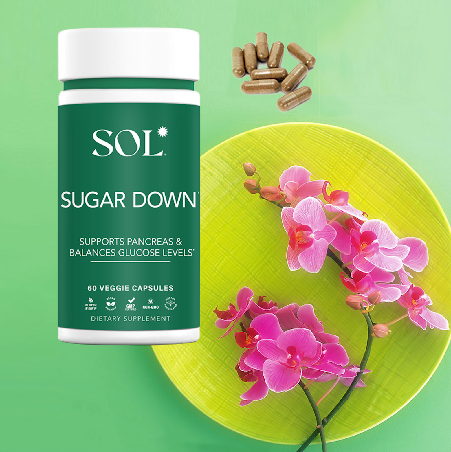 Sugar Down - Natural Blood Sugar Support Supplement - SOL Nutrition