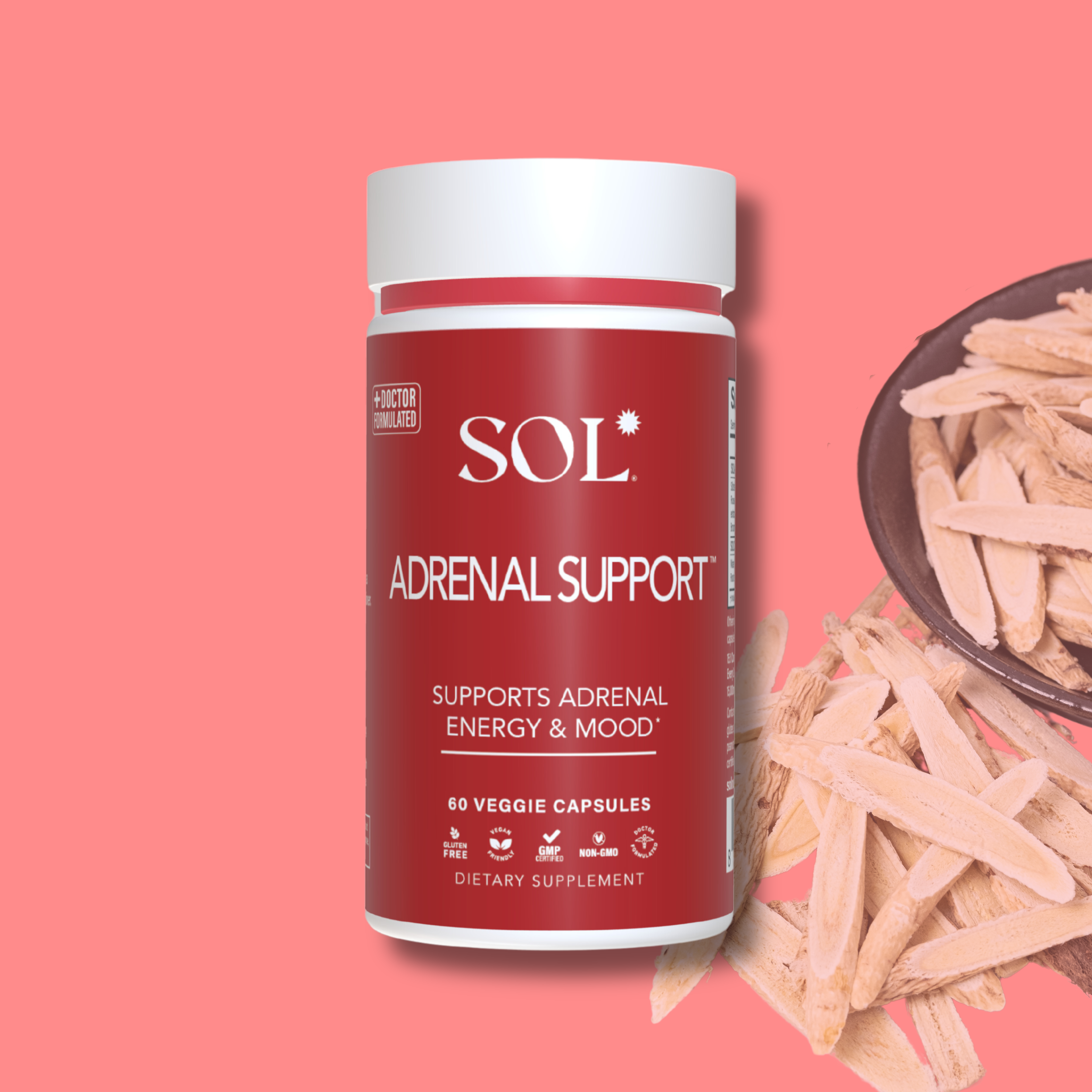 Adrenal Support Supplement - Natural Herbal Supplements - SOL Nutrition