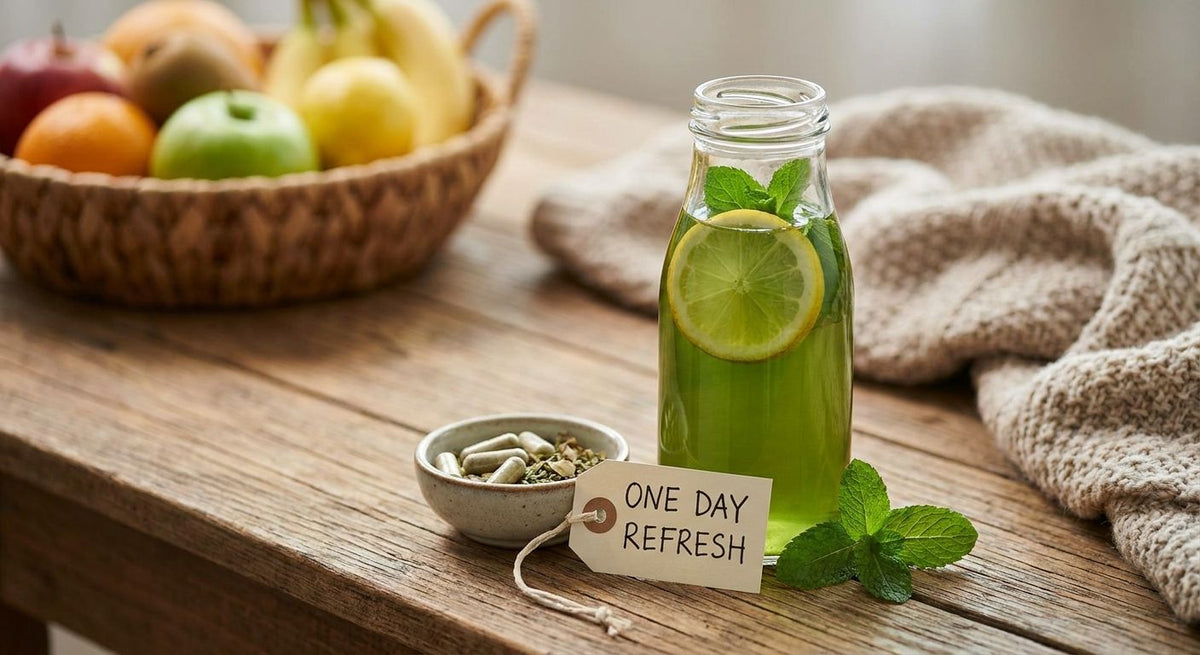 One-day detox supplements for post-holiday bloating relief