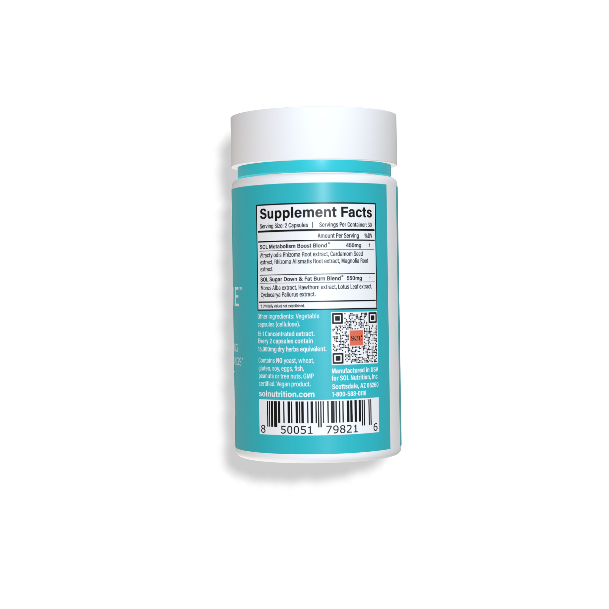 Skinny Me - Natural Weight Loss Supplement Facts - SOL Nutrition