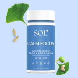 Collection of sol calm focus front of bottle in a gallery layout