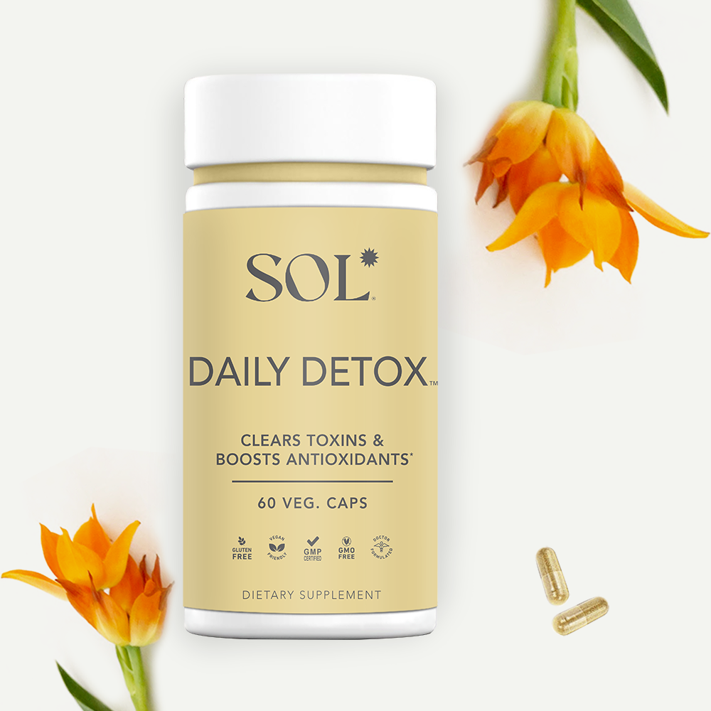 yellow capsule bottle Daily Detox