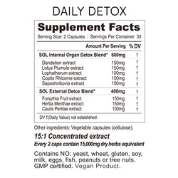 Collection of Daily Detox supplement ingredients  in a gallery layout