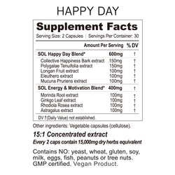 Collection of happy day supplements ingredient  in a gallery layout