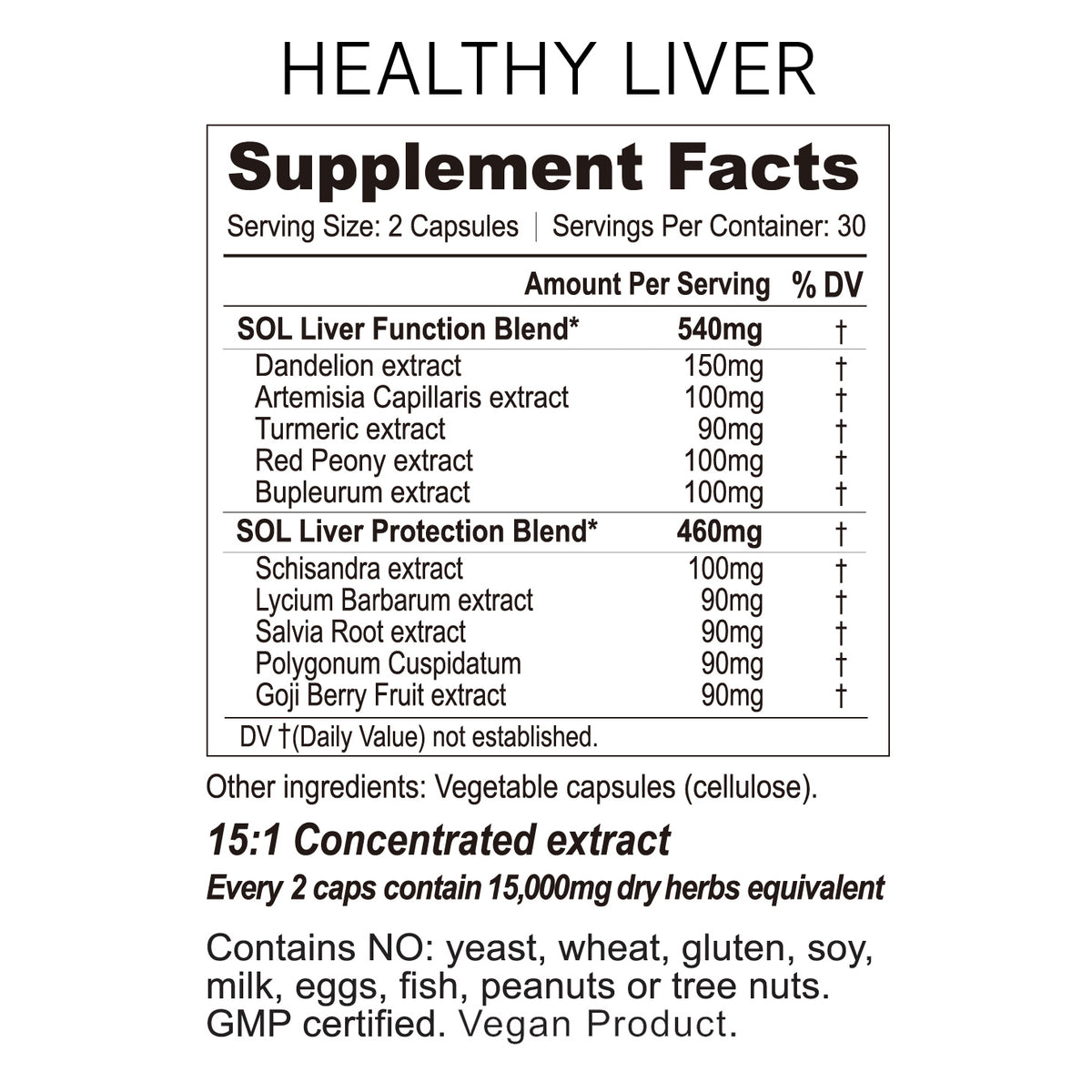 healthy liver supplement facts