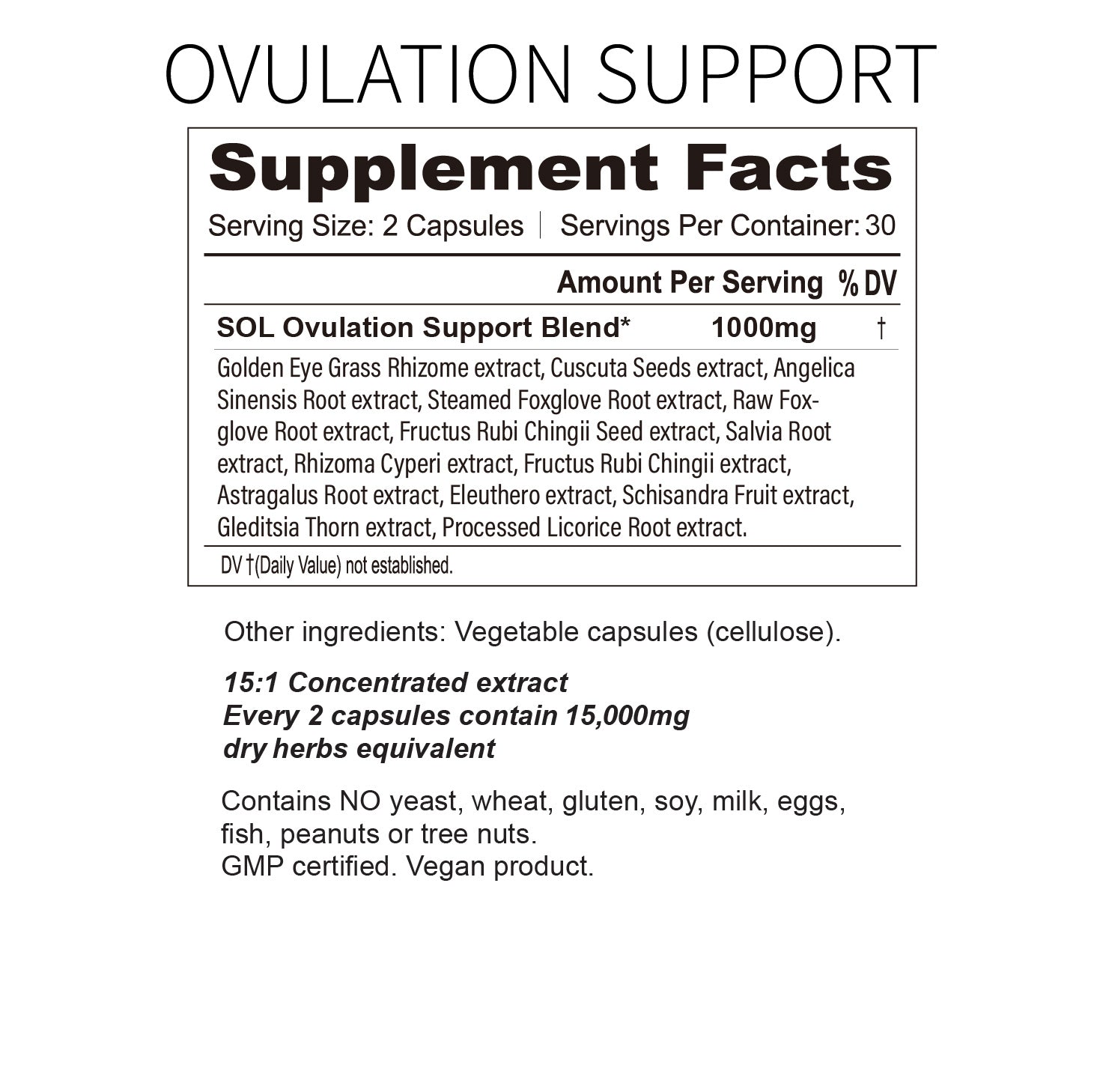 ovulation support supplement facts 