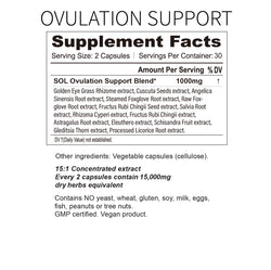 Collection of ovulation support supplement facts  in a gallery layout