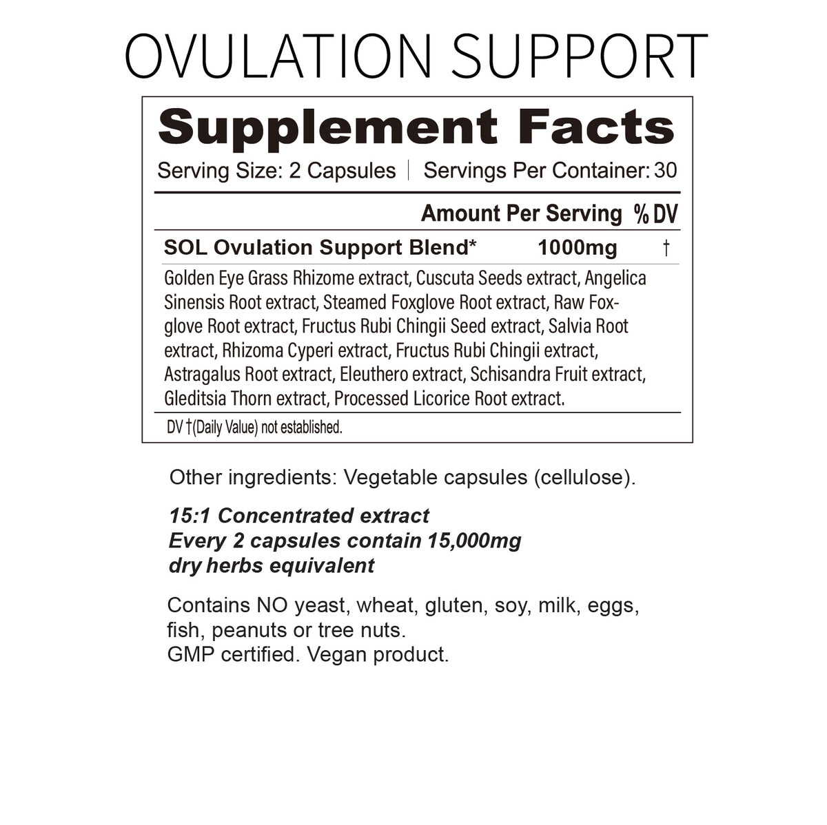 ovulation support supplement facts 