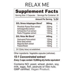 Collection of Relax Me Supplement Ingredients in a gallery layout