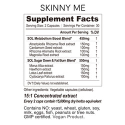 Collection of skinny me supplement facts in a gallery layout